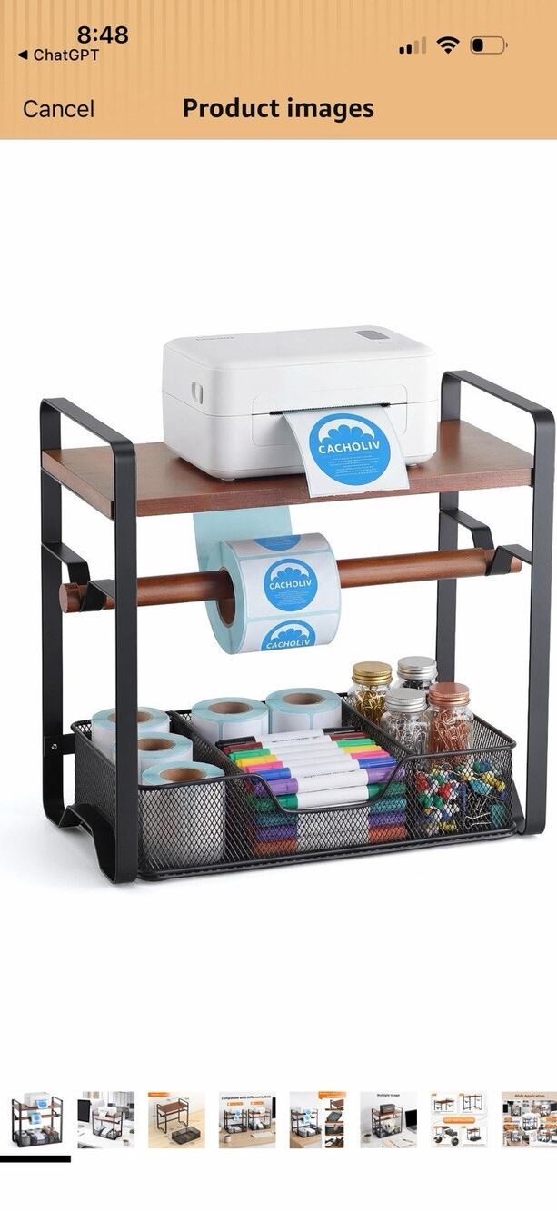 thermal label holder
